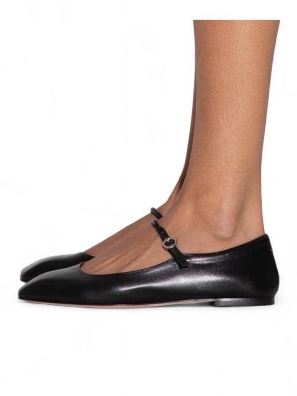 Aeyde Uma Mary Jane Black Leather Flats Size 38 (US 7.5)